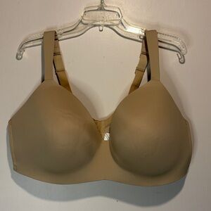 Cacique Lightly Lined T-shirt No Wire Bra 46DDD Nude Beige Adjustable Straps
